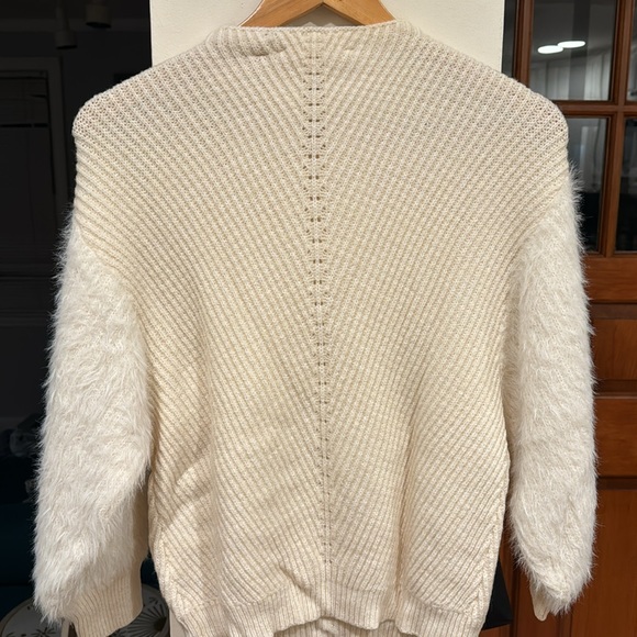 NWT fuzzy sleeve Anthropologie sweater - Picture 7 of 7